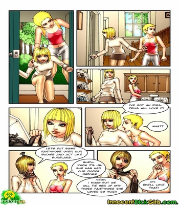Innocent Dickgirls- Pantyhose Burglars free Cartoon Porn Comic sex 5