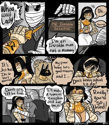 Mr Invisible & The Mummy comic porn sex 3