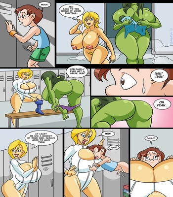 Power Girl And She-Hulk Hit The Showers Sex Comic sex 3