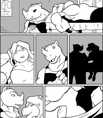 Hippo VS Rhino comic porn sex 5