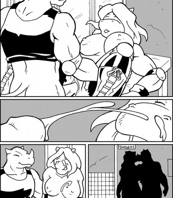 Hippo VS Rhino comic porn sex 8
