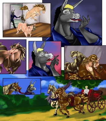 Horse Threesome comic porn sex 6