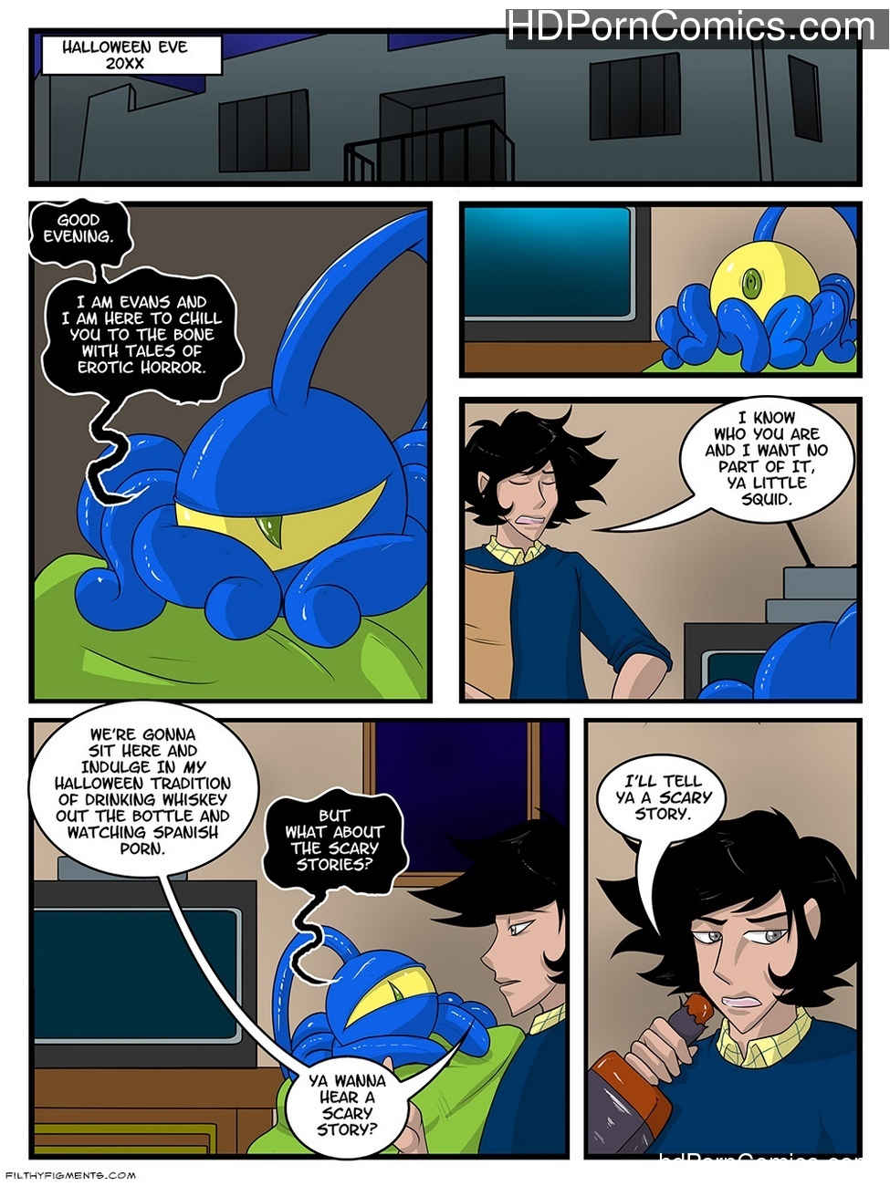 Tentacool Porn Comic - A Date With A Tentacle Monster Halloween Special comic porn ...
