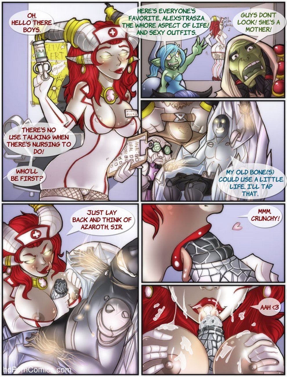 A Warcraftian Bachelor Party Sex Comic HD Porn Comics pic