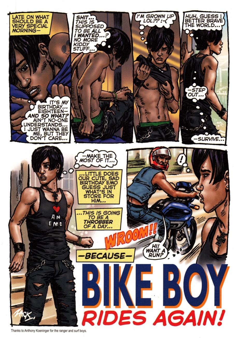 Gay Boy Sex Comics - Bike Boy Rides Again Sex Comic - HD Porn Comics