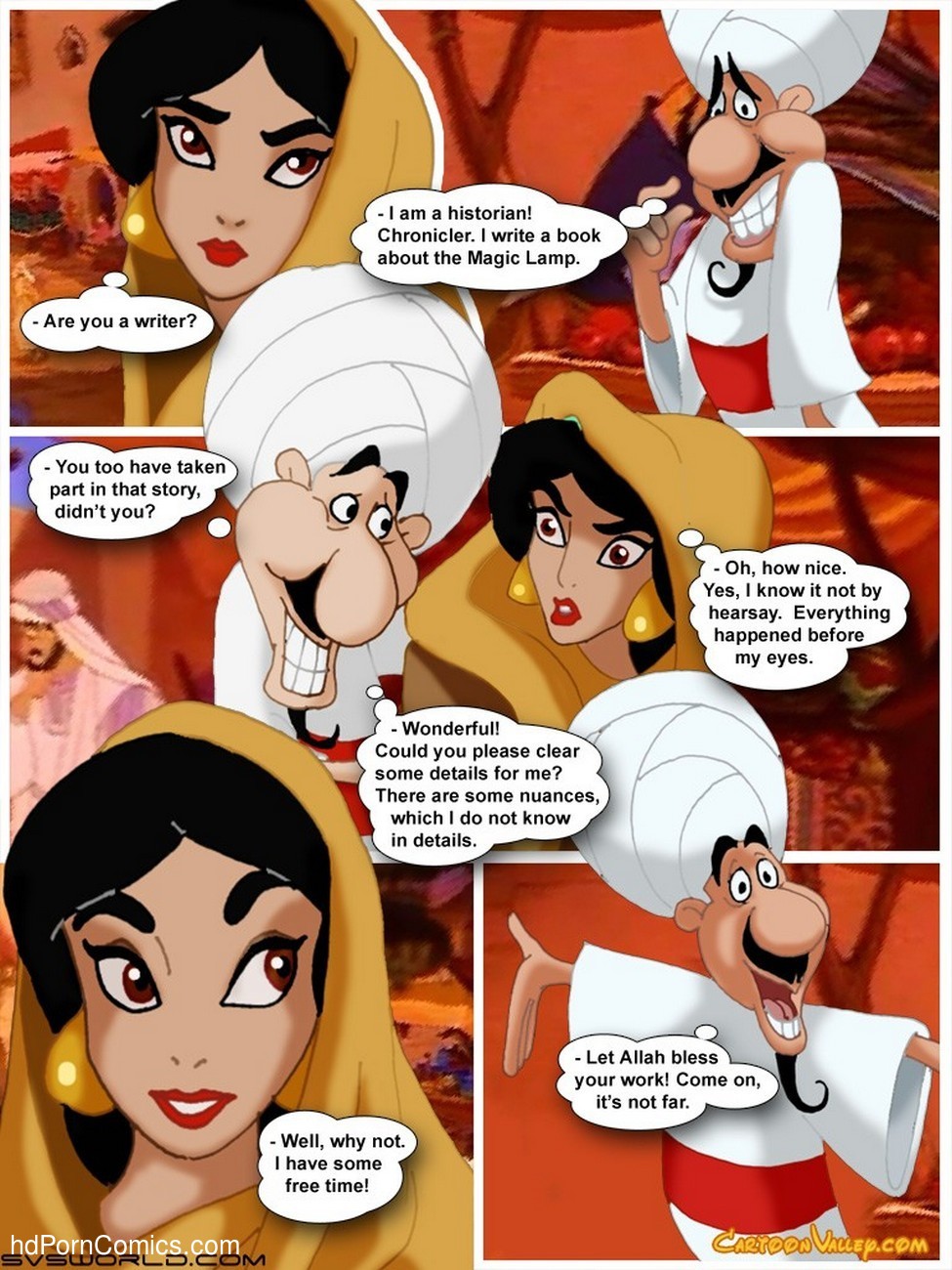Disney Jasmine Naked - Princess Jasmine And Deceitful Gossips Sex Comic - HD Porn Comics