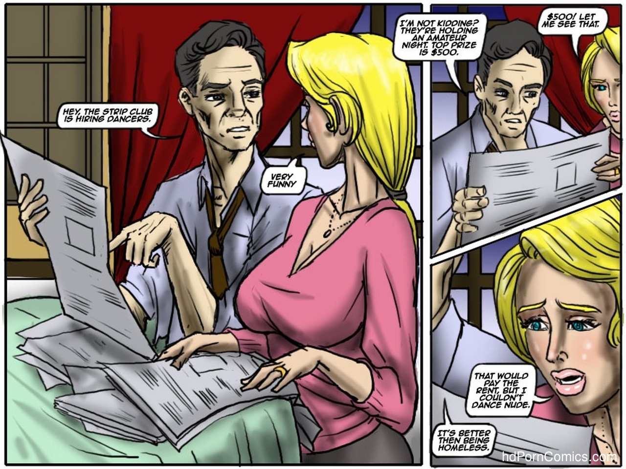 Recession Blues - Wife Forced To Strip Sex Comic hq photo