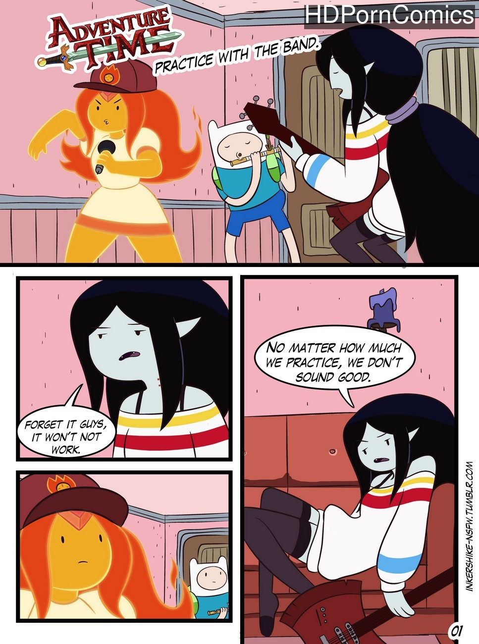 Adventure Time - Practice With The Band comic porn | HD Porn Comics