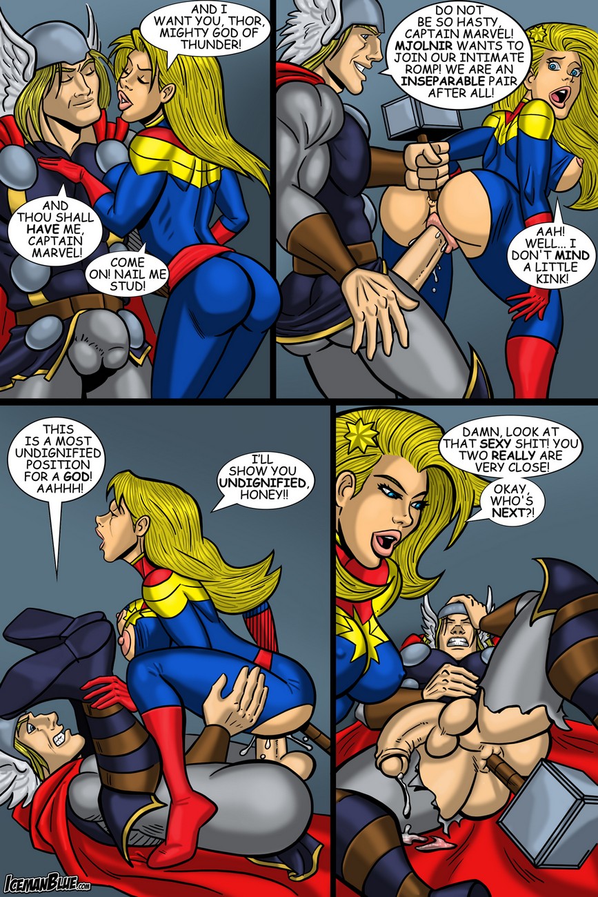 Cartoon Thor Nude - Captain Marvel comic porn â€“ HD Porn Comics