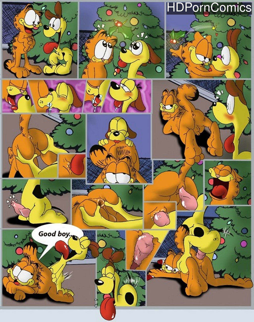 The Garfield Show Cartoon Porn Hentai - Garfield's Christmas comic porn - HD Porn Comics