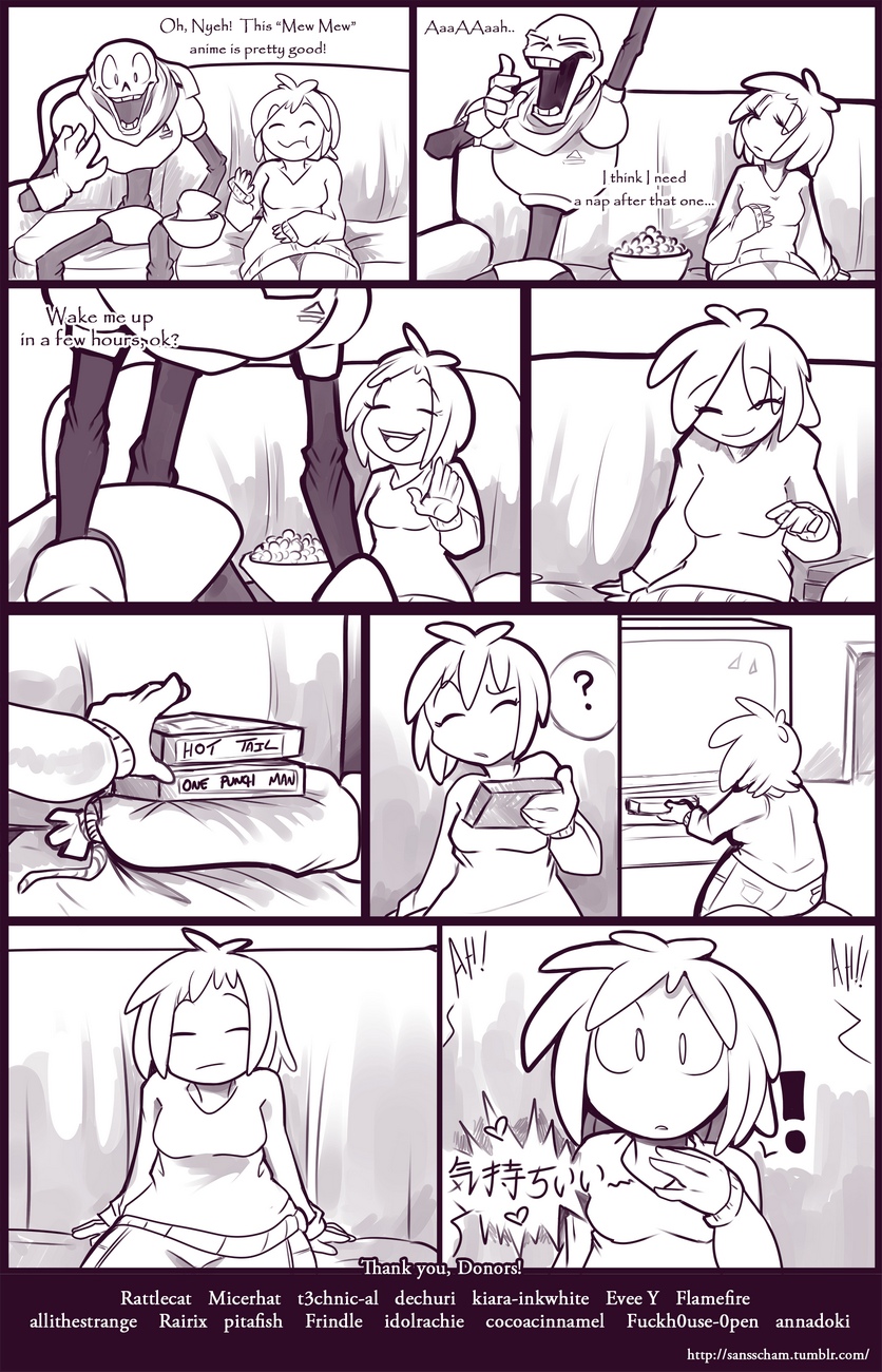 Movie night undertale porn comic