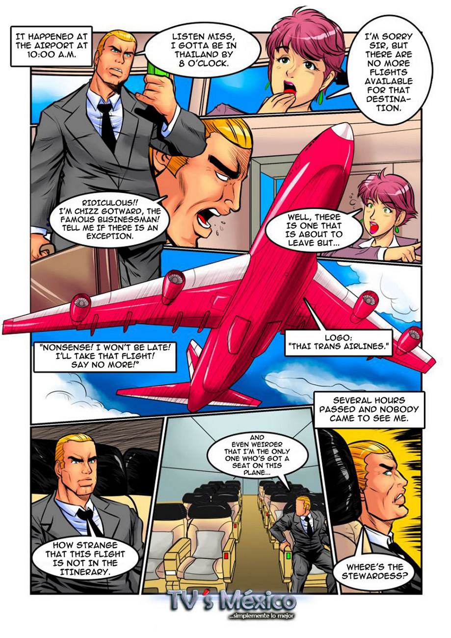 Trap flight attendant porn comic