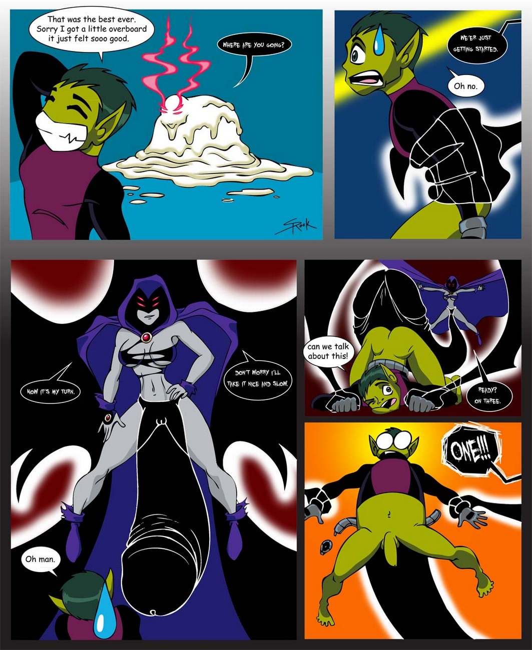 Raven x Beast Boy comic porn - HD Porn Comics