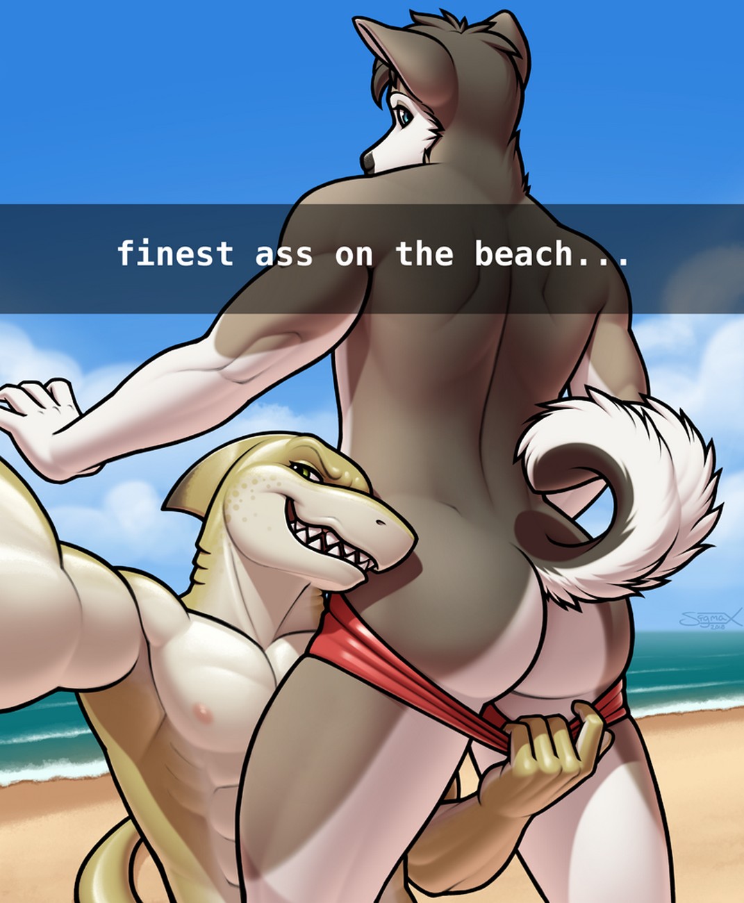 Furry Shemale Beach - Snapchat Shark Attack comic porn â€“ HD Porn Comics